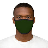 Fitted Face Mask - Solid Dark Green